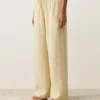 100 % Leinen-Hose mit geradem Bein und Streifenmuster 100 % Leinen-Hose mit geradem Bein und Streifenmuster