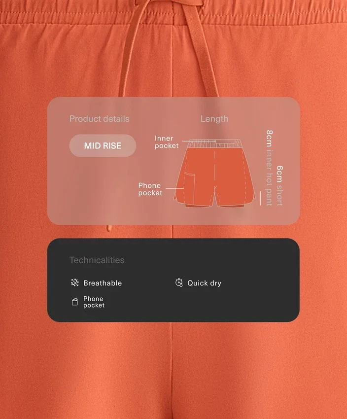 2-in-1-Shorts mit mittlerer Leibhöhe und Light Touch-Tragegefühl 2-in-1-Shorts mit mittlerer Leibhöhe und Light Touch-Tragegefühl
