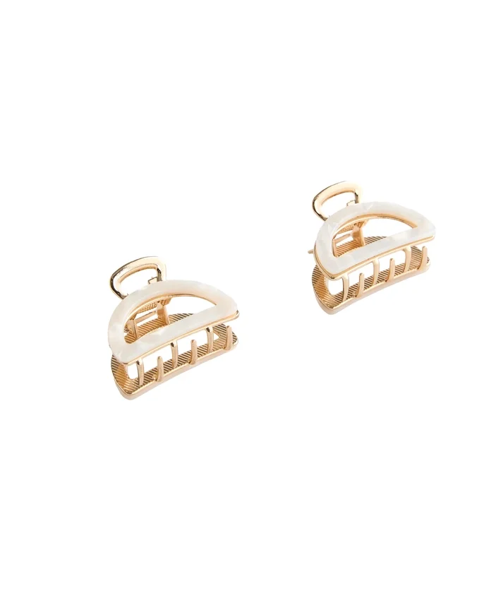 2 metallische Mini-Haarschmuck-Spangen 2 metallische Mini-Haarschmuck-Spangen