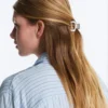 2 Mini-Haarschmuck-Spangen mit Paspelierung 2 Mini-Haarschmuck-Spangen mit Paspelierung