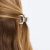 2 Mini-Haarschmuck-Spangen mit Paspelierung 2 Mini-Haarschmuck-Spangen mit Paspelierung