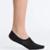2 Paar hoch geschnittene, gerippte, unsichtbare Socken aus Baumwollmischgewebe