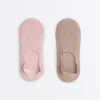 2 Paar hoch geschnittene, unsichtbare Socken aus Baumwolle 2 Paar hoch geschnittene, unsichtbare Socken aus Baumwolle