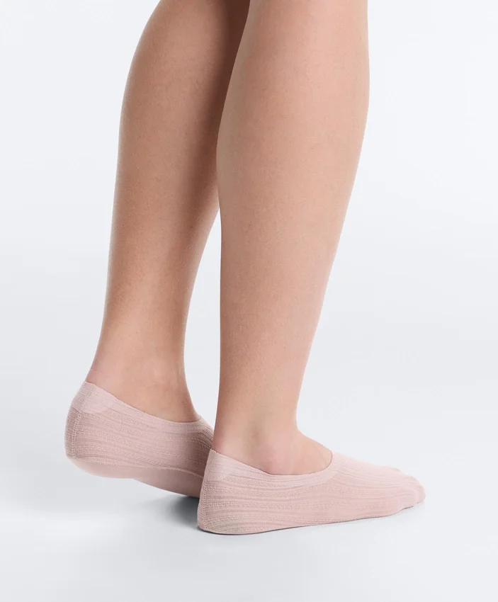 2 Paar hoch geschnittene, unsichtbare Socken aus Baumwolle 2 Paar hoch geschnittene, unsichtbare Socken aus Baumwolle