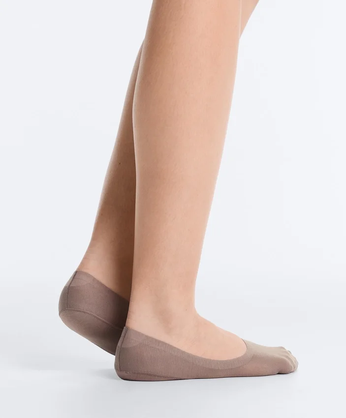 2 Paar mittelhohe, gerippte, unsichtbare Socken aus Baumwollmischung 2 Paar mittelhohe, gerippte, unsichtbare Socken aus Baumwollmischung