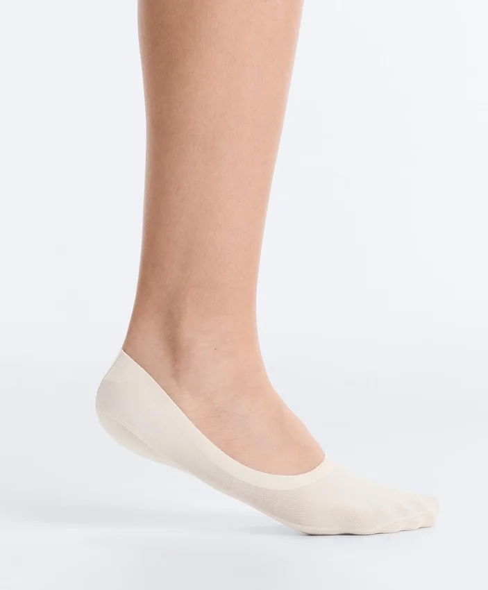 2 Paar mittelhohe, gerippte, unsichtbare Socken aus Baumwollmischung 2 Paar mittelhohe, gerippte, unsichtbare Socken aus Baumwollmischung