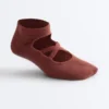 2 Paar Sneaker-Socken aus Baumwollmischung für Yoga und Pilates mit gekreuzten Bändern 2 Paar Sneaker-Socken aus Baumwollmischung für Yoga und Pilates mit gekreuzten Bändern