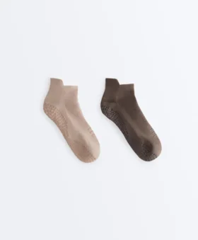 2 Paar Sneaker-Socken aus Polyamid-Mischung für Yoga und Pilates
