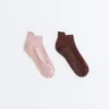 2 Paar Sneaker-Socken aus Polyamid-Mischung für Yoga und Pilates 2 Paar Sneaker-Socken aus Polyamid-Mischung für Yoga und Pilates