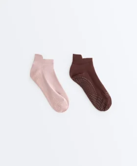 2 Paar Sneaker-Socken aus Polyamid-Mischung für Yoga und Pilates
