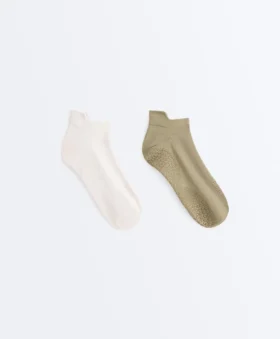 2 Paar Sneaker-Socken aus Polyamid-Mischung für Yoga und Pilates