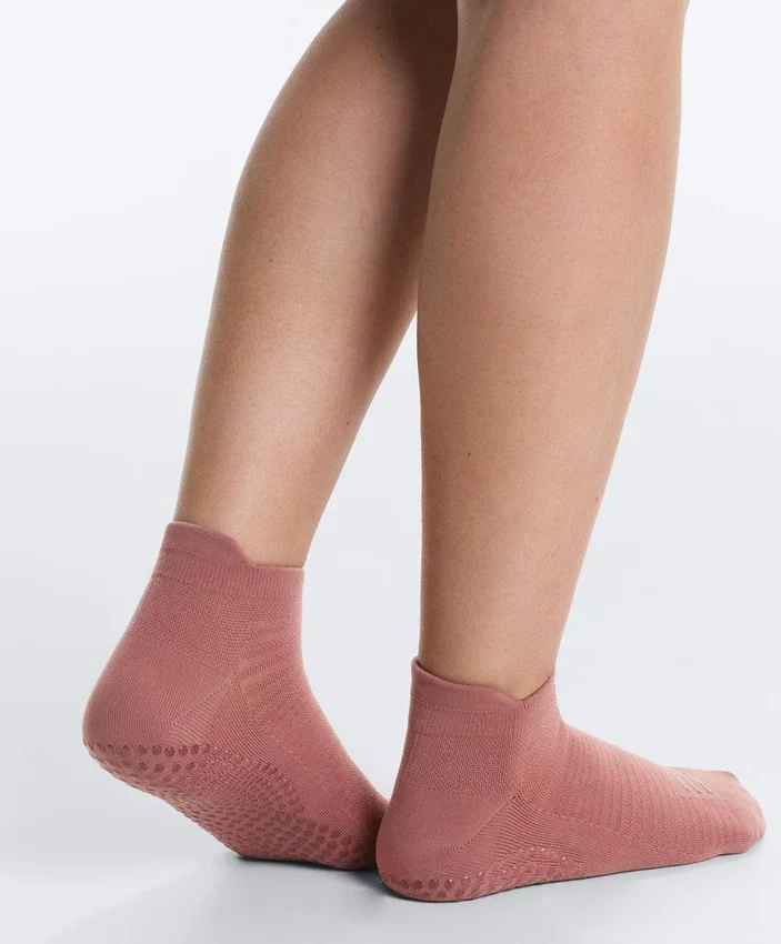 2 Paar Sneaker-Socken aus Polyamid-Mischung für Yoga und Pilates 2 Paar Sneaker-Socken aus Polyamid-Mischung für Yoga und Pilates