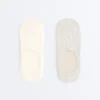 2 Paar unsichtbare, gerippte Mikrofaser-Socken mit hohem Schaft 2 Paar unsichtbare, gerippte Mikrofaser-Socken mit hohem Schaft