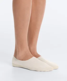 2 Paar unsichtbare, gerippte Mikrofaser-Socken mit hohem Schaft
