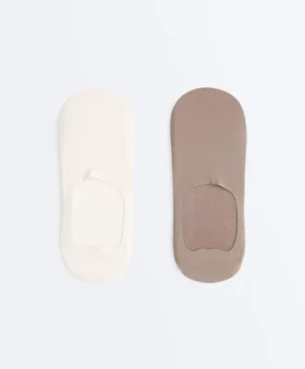 2 Paar unsichtbare, hoch geschnittene Mikrofaser-Socken