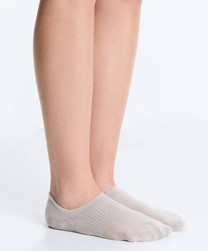 2 Paar unsichtbare Socken aus Baumwollmischung für Yoga und Pilates 2 Paar unsichtbare Socken aus Baumwollmischung für Yoga und Pilates