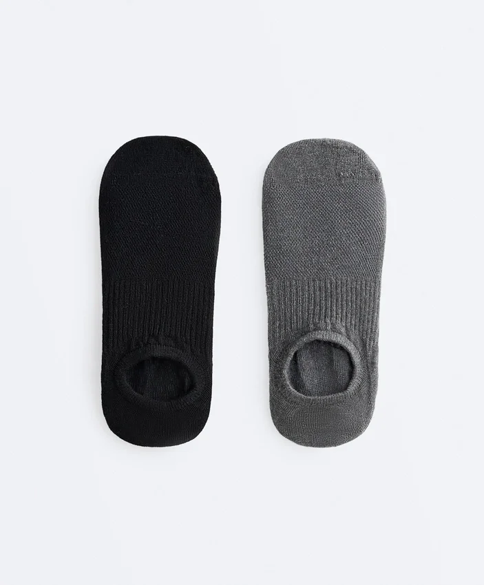 2 Paar Yoga- und Pilates-Socken aus Baumwollmischung 2 Paar Yoga- und Pilates-Socken aus Baumwollmischung