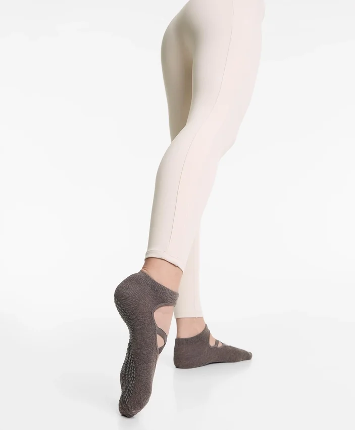 2er-Pack Yoga- und Pilates-Socken aus Baumwollmischung mit gekreuzten Bändern 2er-Pack Yoga- und Pilates-Socken aus Baumwollmischung mit gekreuzten Bändern