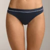 3 brasilianische Slips aus Baumwollmischgewebe mit Rippbündchen 3 brasilianische Slips aus Baumwollmischgewebe mit Rippbündchen