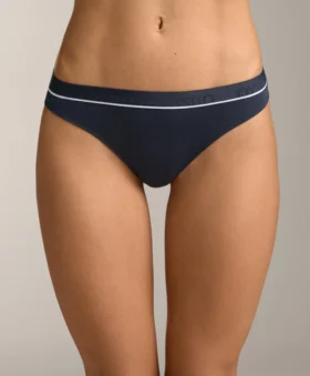 3 brasilianische Slips aus Baumwollmischgewebe mit Rippbündchen