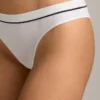 3 brasilianische Slips aus Baumwollmischgewebe mit Rippbündchen 3 brasilianische Slips aus Baumwollmischgewebe mit Rippbündchen