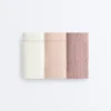 3 klassische Slips aus geripptem Baumwollstoff 3 klassische Slips aus geripptem Baumwollstoff