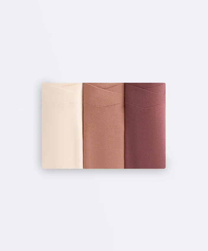 3 Brazilian-Slips mit V-Ausschnitt aus Modal-Mischgewebe 3 Brazilian-Slips mit V-Ausschnitt aus Modal-Mischgewebe
