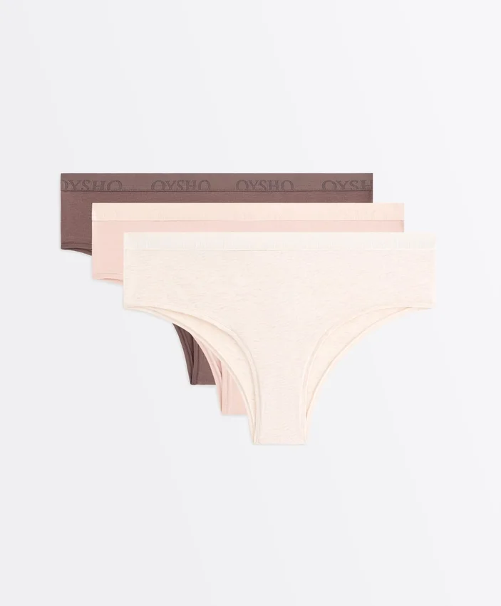3 Hipster-Slips aus Baumwollmischgewebe mit Logo 3 Hipster-Slips aus Baumwollmischgewebe mit Logo