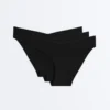 3 klassische Bikinislips aus nahtloser Polyamidmischung mit V-Ausschnitt 3 klassische Bikinislips aus nahtloser Polyamidmischung mit V-Ausschnitt