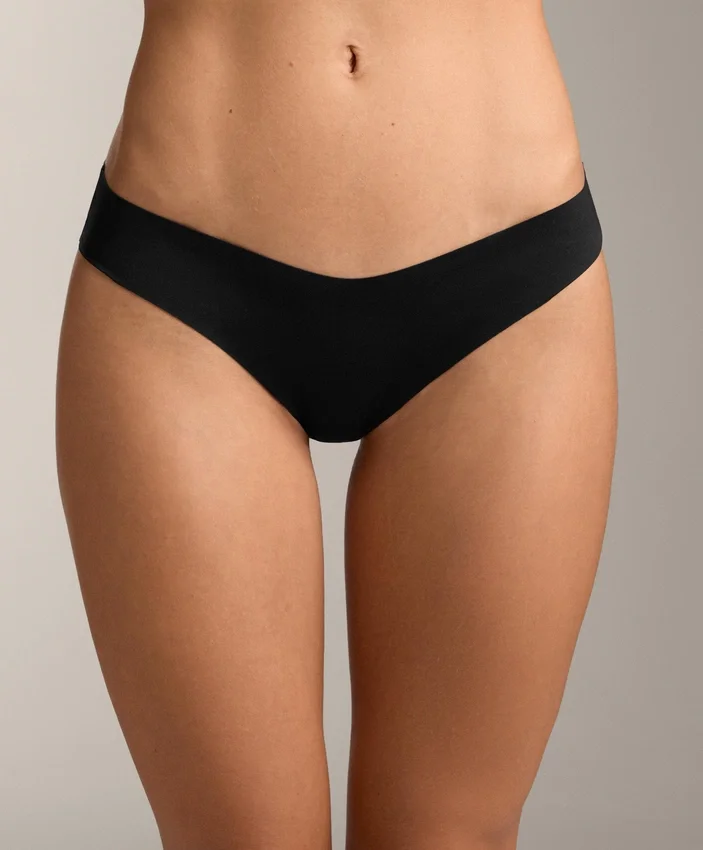 3 klassische Bikinislips aus nahtloser Polyamidmischung mit V-Ausschnitt 3 klassische Bikinislips aus nahtloser Polyamidmischung mit V-Ausschnitt