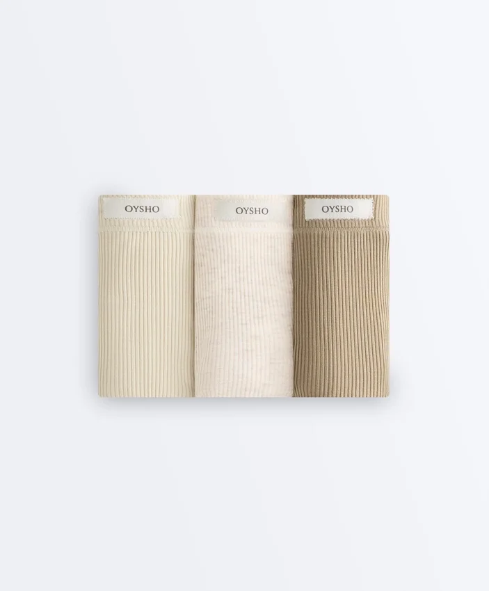 3 klassische Slips aus Baumwollmischgewebe mit Logo 3 klassische Slips aus Baumwollmischgewebe mit Logo