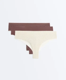 3 lasergeschnittene, unsichtbare Brazilian-Slips aus Polyamidmischung