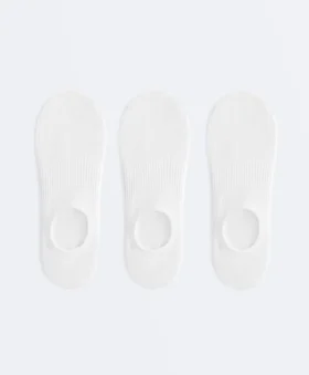 3 Paar hochgeschnittene, unsichtbare Sportsocken aus Baumwollmischung