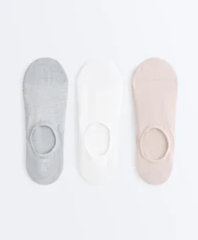 3 Paar hochgeschnittene, unsichtbare Sportsocken aus Polyamidmischung