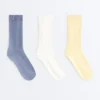 3 Paar klassische Piqué-Socken aus Baumwollmischung 3 Paar klassische Piqué-Socken aus Baumwollmischung