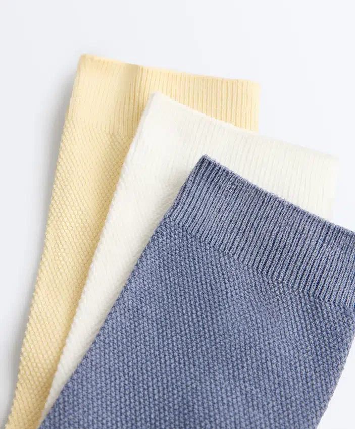 3 Paar klassische Piqué-Socken aus Baumwollmischung 3 Paar klassische Piqué-Socken aus Baumwollmischung