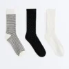 3 Paar klassische Socken aus Baumwollmischung