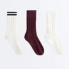 3 Paar klassische Socken aus Baumwollmischung