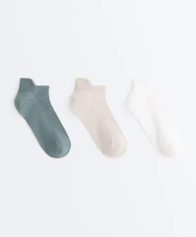 3 Paar Sneaker-Socken aus Polyamid-Mischgewebe mit Fersenlasche