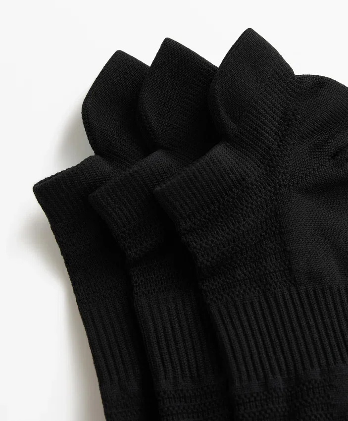 3 Paar Sport-Sneaker-Socken aus Polyamid-Mischgewebe mit Fersenlasche 3 Paar Sport-Sneaker-Socken aus Polyamid-Mischgewebe mit Fersenlasche