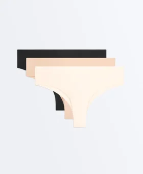 3 unsichtbare Brazilian-Slips aus Baumwollmischung 3 unsichtbare Brazilian-Slips aus Baumwollmischung