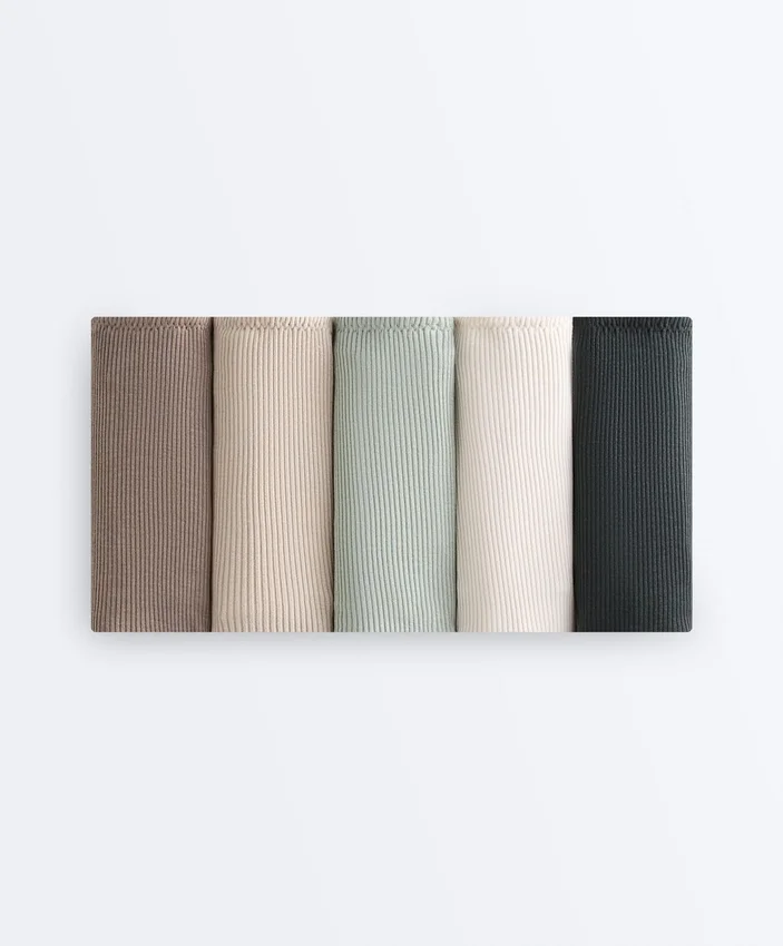 5 Brazilian-Slips aus Baumwollrippstoff mit U-Ausschnitt 5 Brazilian-Slips aus Baumwollrippstoff mit U-Ausschnitt