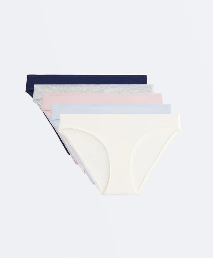 5 klassische Slips aus Baumwollmischung 5 klassische Slips aus Baumwollmischung
