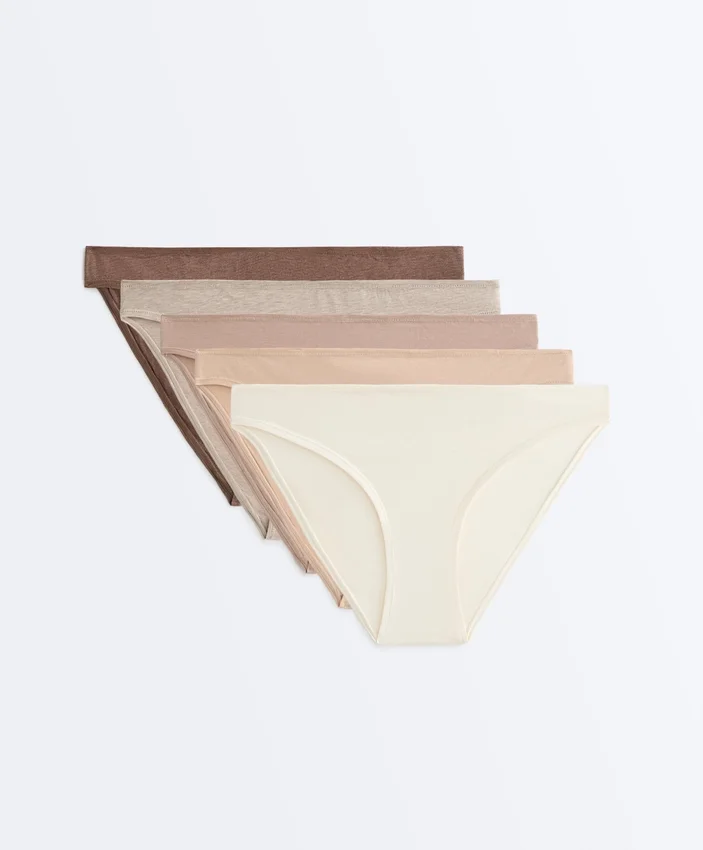 5 klassische Slips aus Baumwollmischung 5 klassische Slips aus Baumwollmischung