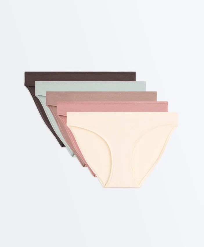 5 klassische Slips aus Baumwollmischung 5 klassische Slips aus Baumwollmischung