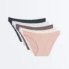 5 klassische Slips aus gerippter Baumwolle mit U-Ausschnitt 5 klassische Slips aus gerippter Baumwolle mit U-Ausschnitt