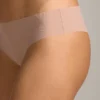 5 lasergeschnittene, unsichtbare Brazilian-Slips aus leicht geripptem Polyamid-Mischgewebe 5 lasergeschnittene, unsichtbare Brazilian-Slips aus leicht geripptem Polyamid-Mischgewebe