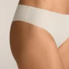 5 lasergeschnittene, unsichtbare Brazilian-Slips aus leicht geripptem Polyamid-Mischgewebe 5 lasergeschnittene, unsichtbare Brazilian-Slips aus leicht geripptem Polyamid-Mischgewebe