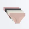 5 leichte Hipster-Slips aus einer Polyamid-Rippmischung mit unsichtbarem Laserschnitt