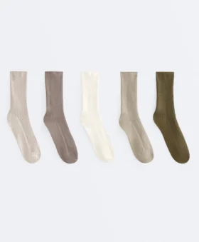 5 Paar klassische Socken aus Baumwollmischung